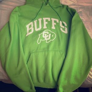 A green CU Boulder Hoodie